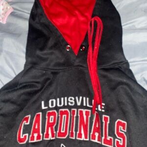 Louisville Cardinals Black and Red Hoodie
